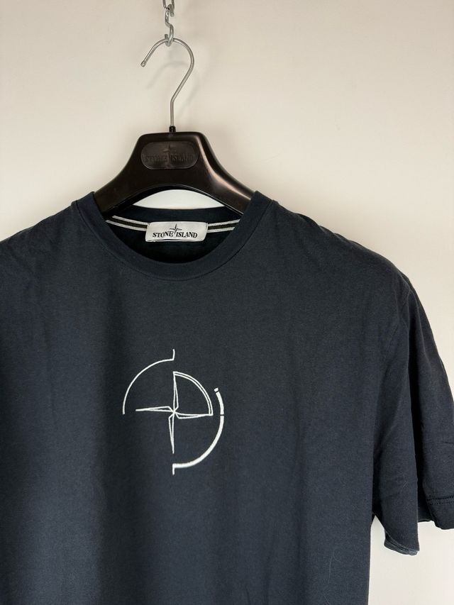 Blu Stone Island printed t-shirt