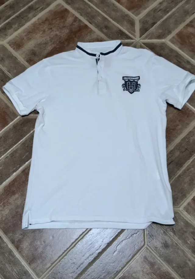 Polo Hombre Cuello Mao Blanco