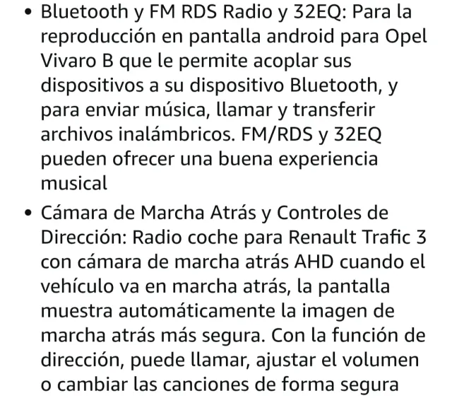 Pantalla Carplay Android Renault Trafic Vivaro