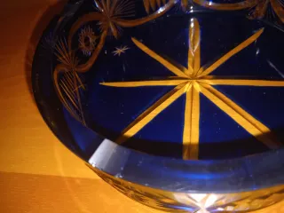 Posacenere cristallo blu mare