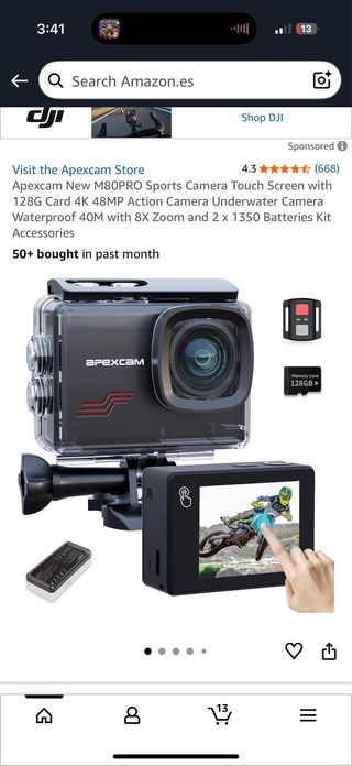 Cámara Deportiva Apexcam M80 4K 60FPS