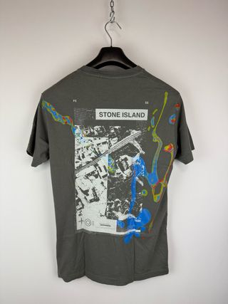 Grey Stone Island printed t-shirt