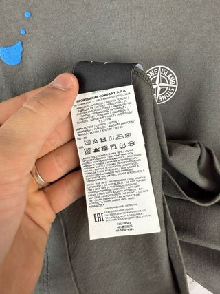 Grey Stone Island printed t-shirt