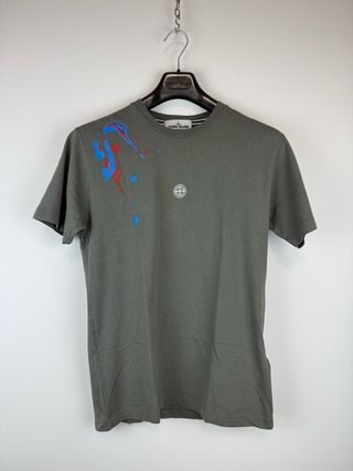 Grey Stone Island printed t-shirt