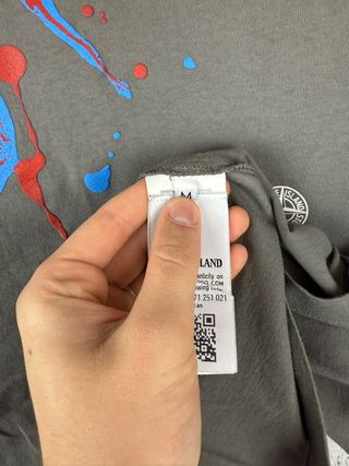 Grey Stone Island printed t-shirt