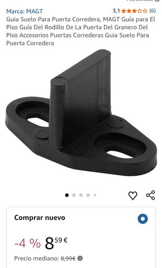 Guía de suelo para puerta corredera