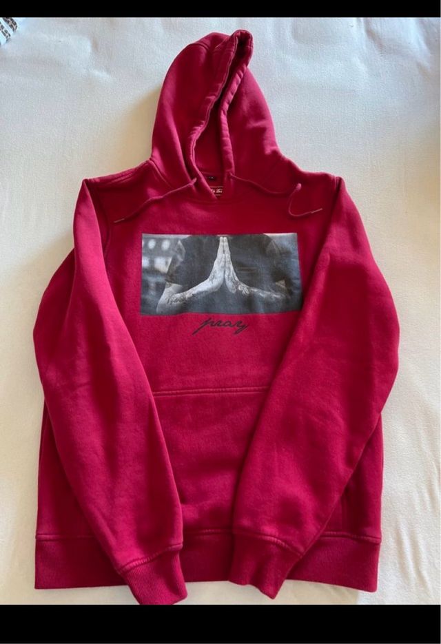 Sudadera Mister Tee granate con estampado