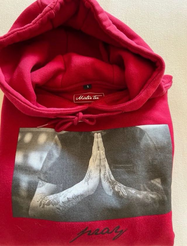 Sudadera Mister Tee granate con estampado