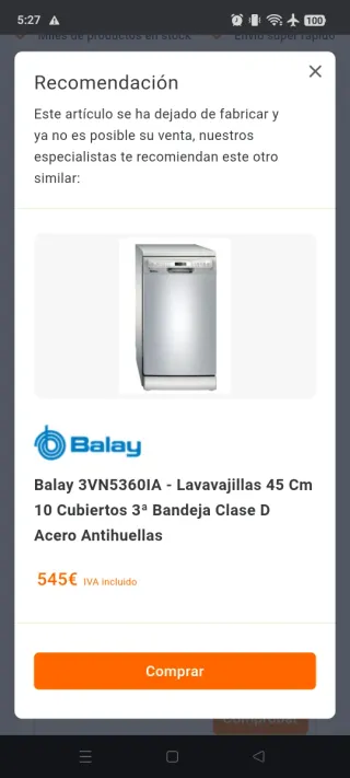 Lavavajillas Balay 3VN303IA