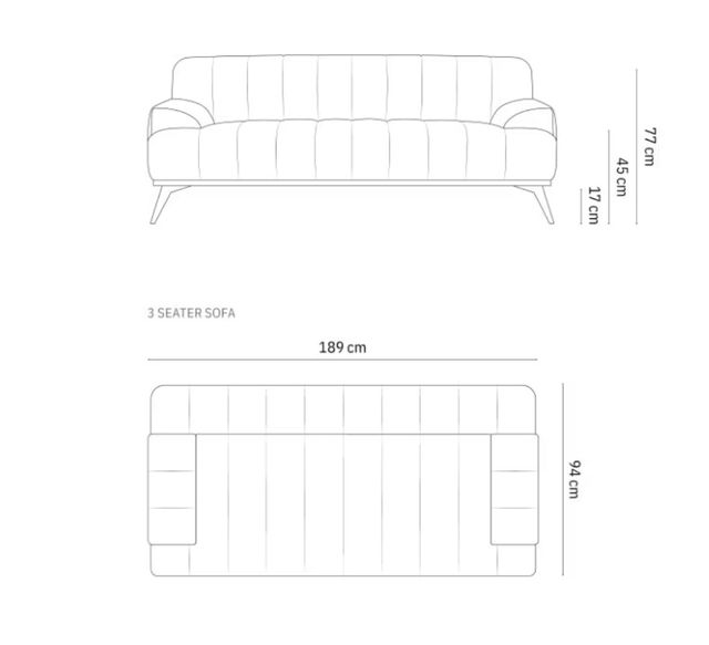 Sofá 3 plazas de terciopelo granate Rita