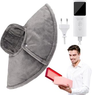 Manta Electrica FY-HWHJ2322 34*57cm 630g (grises),Envoltura de Cuello calentada eléctrica | Almohadilla calentadora de Cuello con 9 Modos de calefacción,con Pantalla LCD, 4 ajustes de Temporizador...