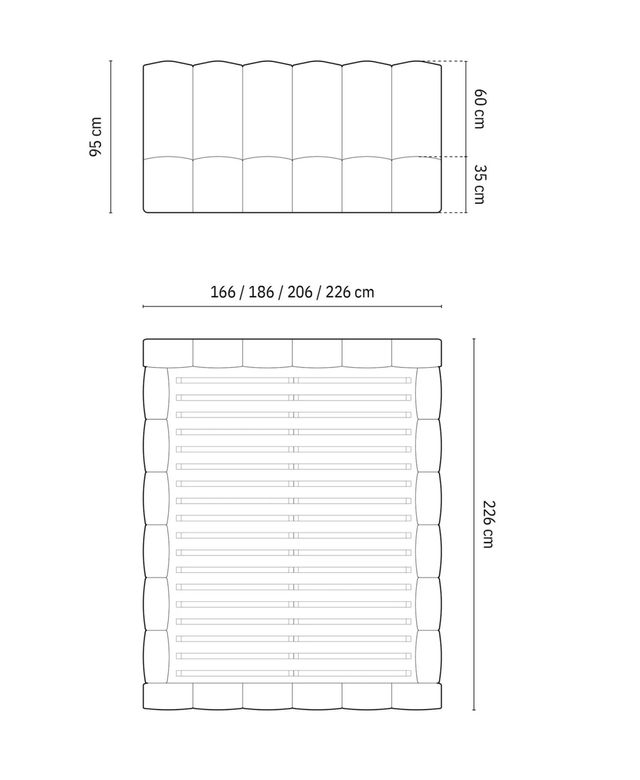ESTRUCTURA DE CAMA 160 X 200 BORREGUITO BLANCO