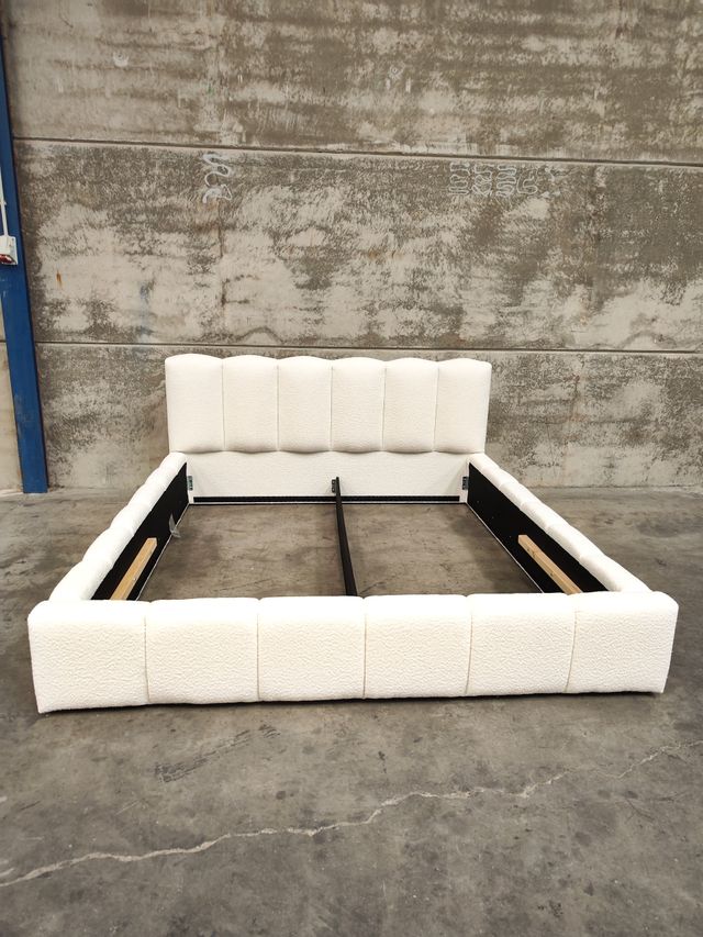 ESTRUCTURA DE CAMA 160 X 200 BORREGUITO BLANCO