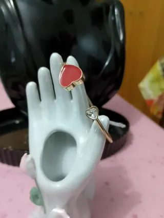 Bracciale vintage cuore smalto e strass