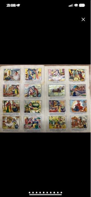 Álbum Cromos Caperucita Roja, Pulgarcito, Cenicien