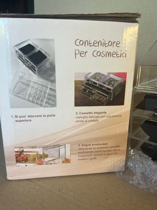 Contenitore cosmetici MU trasparente