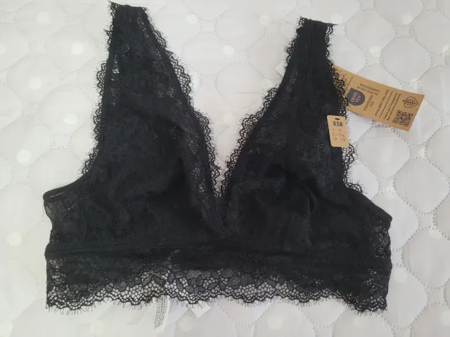 Sujetador encaje negro 70B