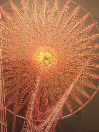 Quadro decorativo con fili di cotone