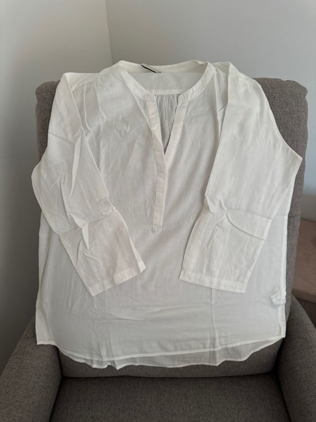 Blusa Stradivarius Blanca Talla L