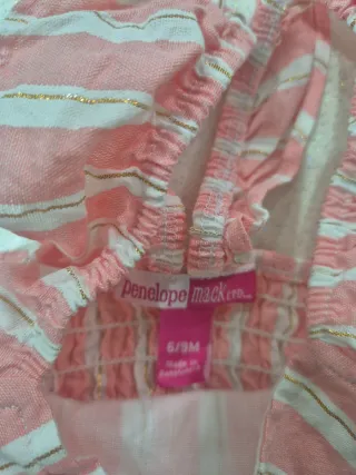 Vestitino bimba righe rosa fiori