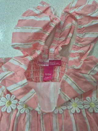 Vestitino bimba righe rosa fiori