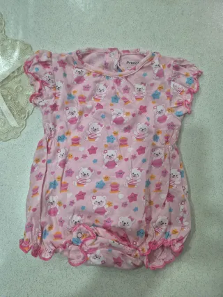 Pagliaccetto bimba rosa orsetti e stelle