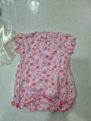 Pagliaccetto bimba rosa orsetti e stelle