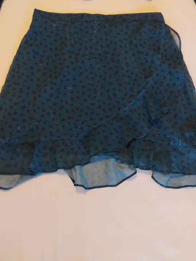 Conjunto Blusa y Mini Falda Azul