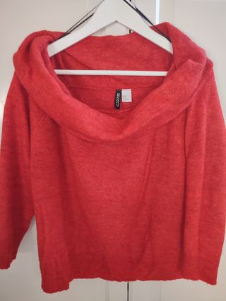 Jersey H&M Rojo Cuello vuelto