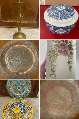 Portacandele in ottone vintage