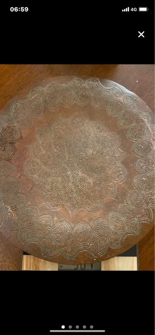 Portacandele in ottone vintage