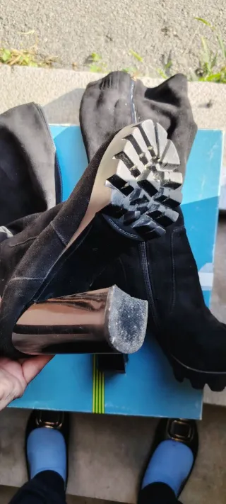 Stivali Neri Scamosciati Moda Italia Tg 39