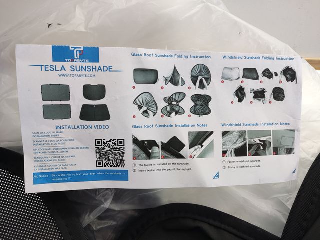 TOPABYTE Parasol de Techo para Tesla Model 3