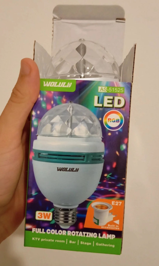 Luce LED Rotante Multicolore con Spina