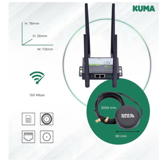 Kuma Connect Pro Router Mobile 4G con Antenna 5G