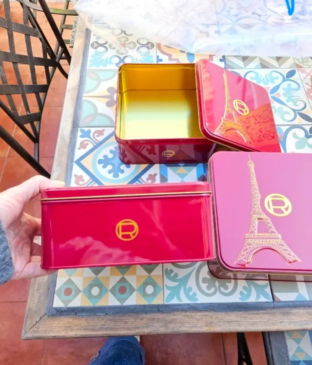 Lote 3 Cajas Metálicas Decoradas