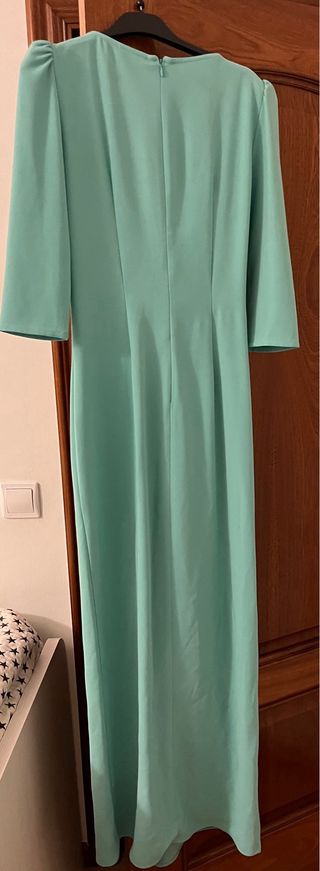 Vestido Coosy largo verde azulado