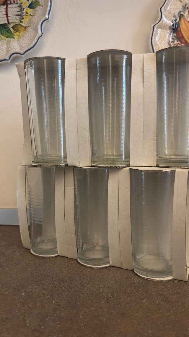 Servizio bicchieri in vetro