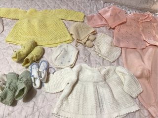 Vestitini vari neonato, completini lana