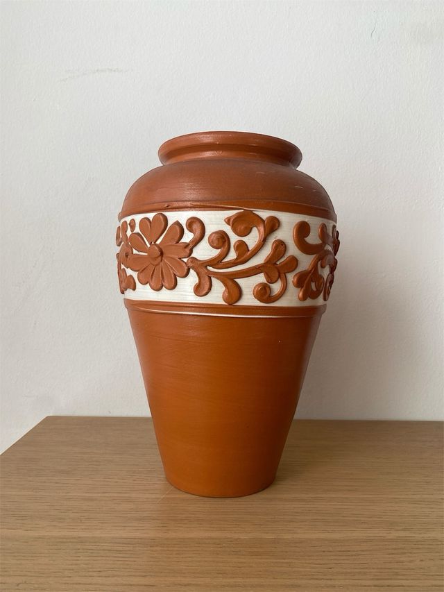 Vaso Ceramica Terracotta Floreale
