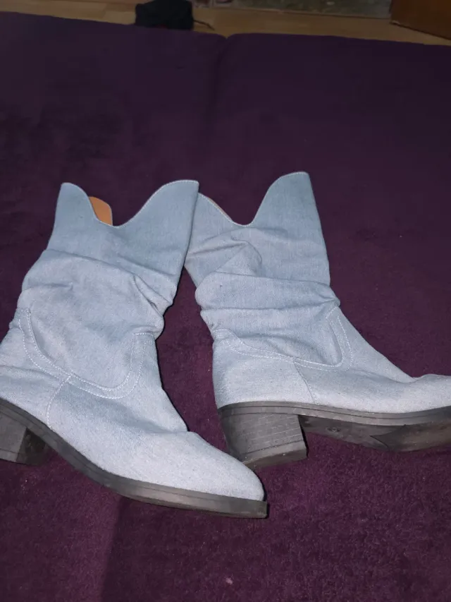 Botas de mezclilla azules