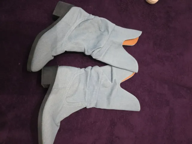 Botas de mezclilla azules