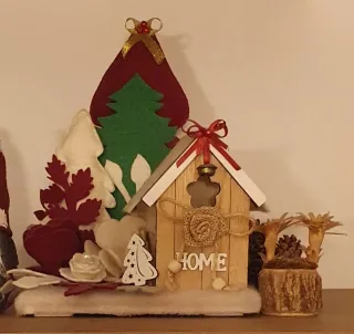 Paesaggio Invernale con casetta in legno