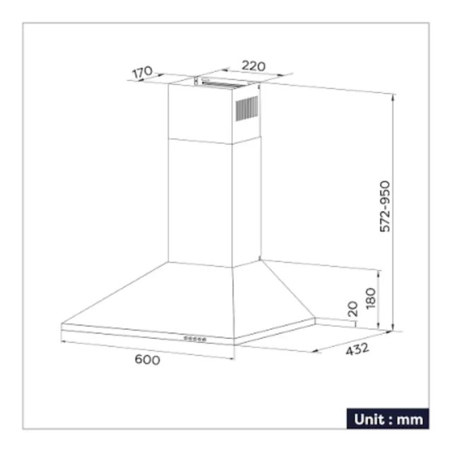 Campana Extractora CIARRA 60cm A++