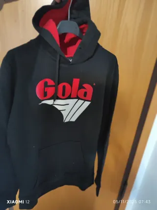 Felpa unisex Gola nera con cappuccio