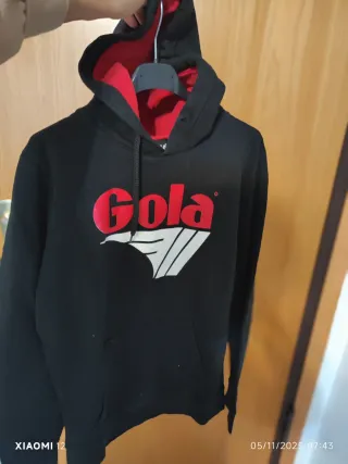 Felpa unisex Gola nera con cappuccio