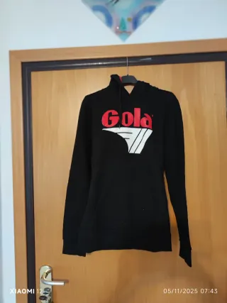 Felpa unisex Gola nera con cappuccio