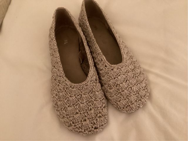 Bailarinas crochet beige