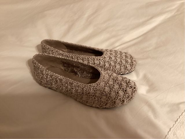Bailarinas crochet beige