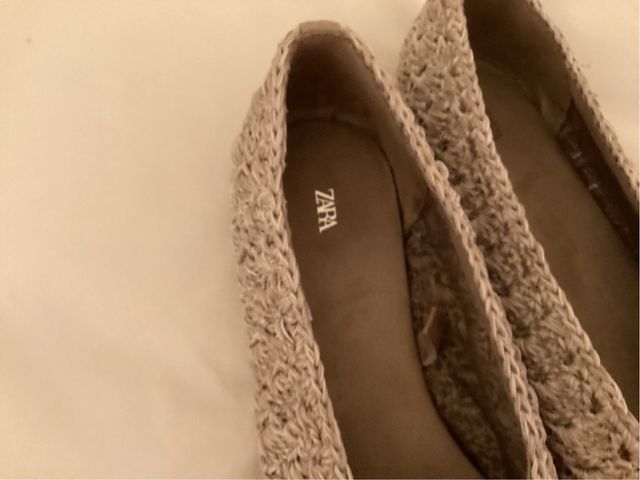 Bailarinas crochet beige